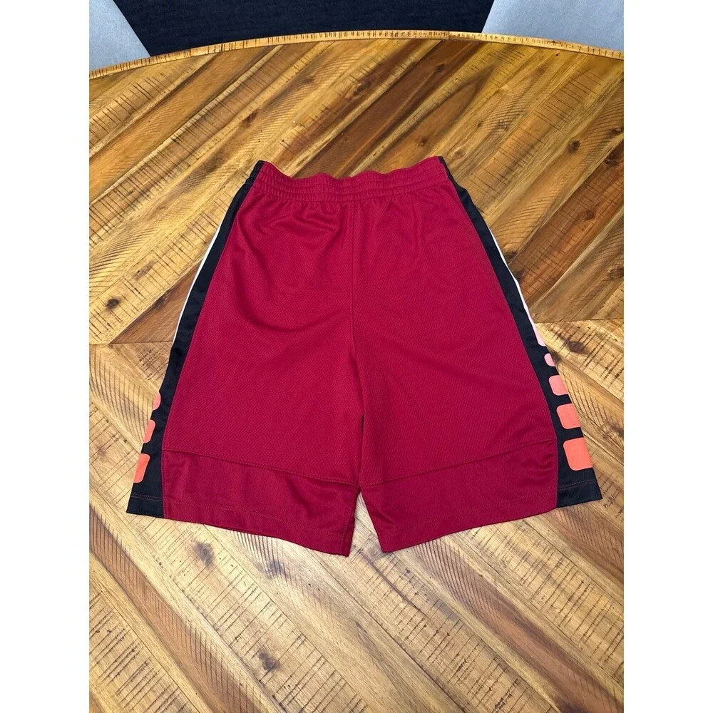 Nike Dri-FIT Elite Basketball Shorts Boys Youth XL Maroon Red Stripe